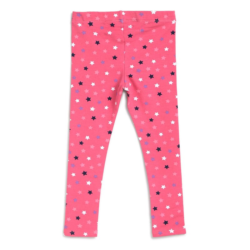 Girls Printed Leggings In Fleece Fabric image number 1